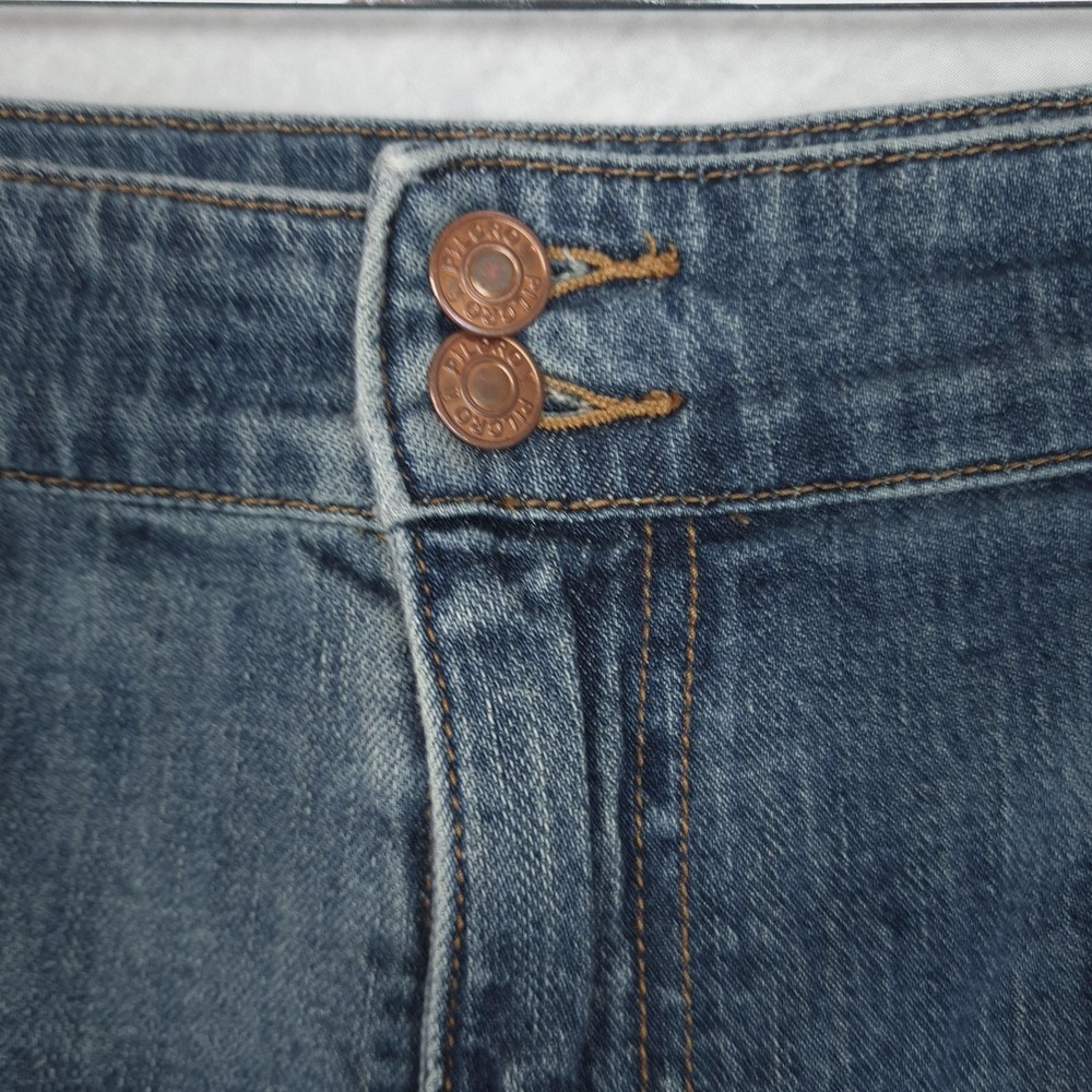 Pilcro Jeans Womens 20W Blue High Rise Crop Relaxed Utility Distressed Denim - Picture 2 of 15
